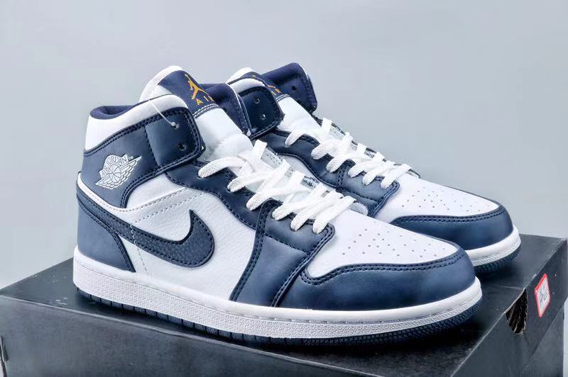 Air Jordan 1 Mid Obsidian Shoes - Click Image to Close